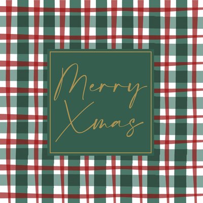 Servet l33b33cm xmas check 20st