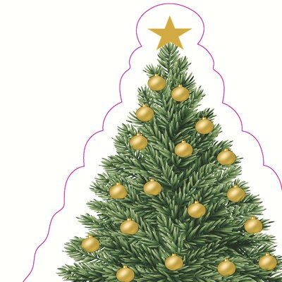Servet silhouettes tree charm 12st