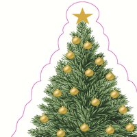 Servet silhouettes tree charm 12st