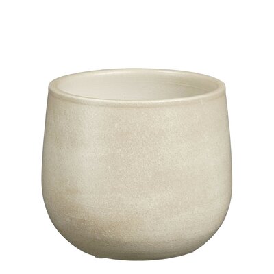 Sevilla pot rond off white - H13 x Ø15 cm
