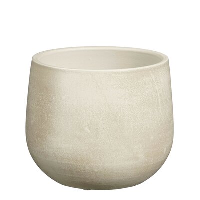 Sevilla pot rond off white - H15 x Ø17 cm