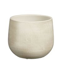 Sevilla pot rond off white - H15 x Ø17 cm