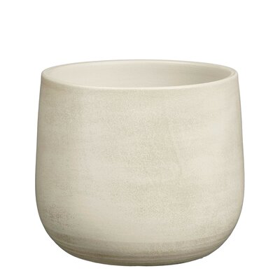 Sevilla pot rond off white - H16 x Ø19 cm