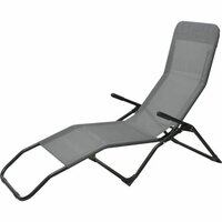 siesta lounger donker grijs