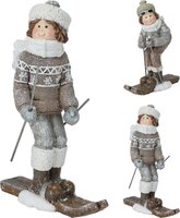skiënde kinderen 11x6x16cm, per stuk