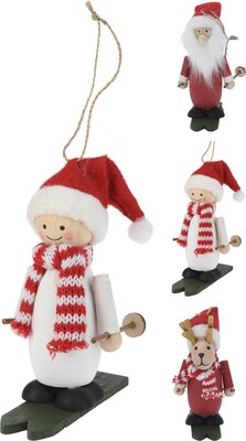sneeuwman hangdeco 11cm, per stuk