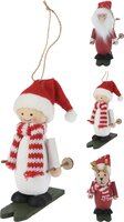 sneeuwman hangdeco 11cm, per stuk