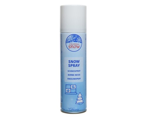 Sneeuwspray metaal, wit, Ø 4,4 cm x H 17,8 cm