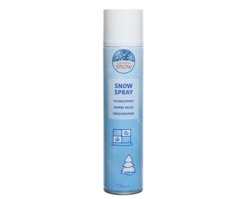 Sneeuwspray metaal, wit, Ø 5,2 cm x H 23,7 cm