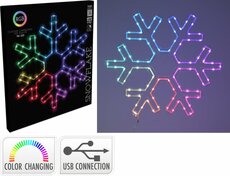 sneeuwvlok 90led rgb - afbeelding 1