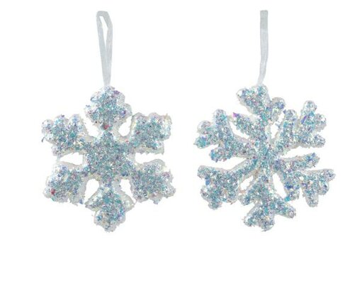 Sneeuwvlok foam, B 15 cm, H 15 cm, per stuk - afbeelding 1
