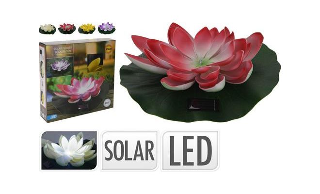 solarlamp lotus 28cm, meerdere kleuren