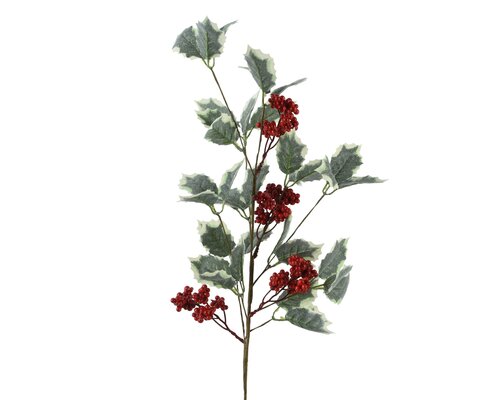 Spray polyester, groen/rood, H 68 cm