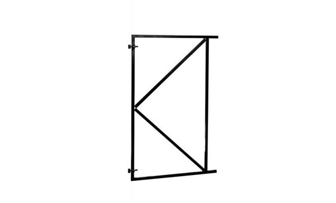 Stalen poortframe verstelbaar zwart 100 x 155 cm, tbv 180 cm planken - afbeelding 1