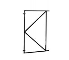 Stalen poortframe verstelbaar zwart 100 x 155 cm, tbv 180 cm planken - afbeelding 1