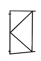 Stalen poortframe verstelbaar zwart 100 x 155 cm, tbv 180 cm planken - afbeelding 3