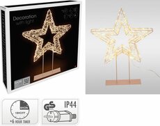 ster op voetstuk led eww 28 x 3 x 37 cm - afbeelding 2