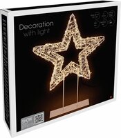 ster op voetstuk led eww 28 x 3 x 37 cm - afbeelding 1