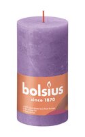 Bolsius Stompkaars rustiek Shine Ø68 x 130 mm Vibrant violet