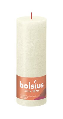 Bolsius Stompkaars rustiek Shine Ø68 x 190 mm Soft pearl