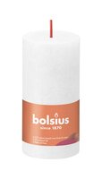 Bolsius Stompkaars rustiek Shine Ø50 x 100 mm Cloudy white