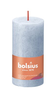 Bolsius Stompkaars rustiek Shine Ø50 x 100 mm Sky blue