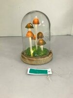 stolp met paddenstoelen en led - afbeelding 1
