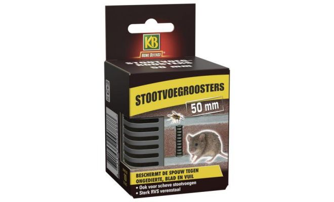 KB Stootvoegrooster RVS 50mm - 10 stuks