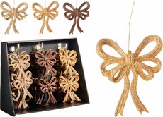 strik hangdeco 13 cm amber - afbeelding 2