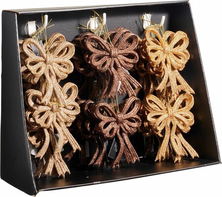 strik hangdeco 13 cm amber - afbeelding 1