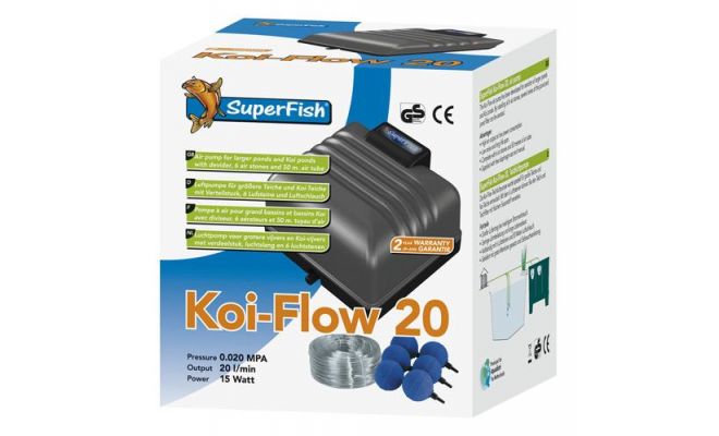 SUPERFISH Koi flow 20 professioneel beluchting set, luchtpomp