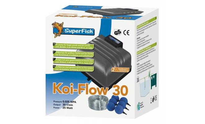 SUPERFISH Koi flow 30 professioneel beluchting set, luchtpomp