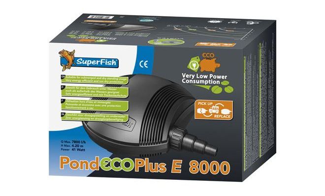 SUPERFISH Pond eco plus e 8000 41w, luchtpomp - afbeelding 1