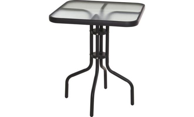 tafel vierkant met glas 60x60x70cm - afbeelding 1