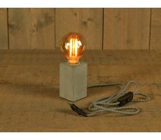Tafellamp, cement, b 6 cm, h 11 cm - afbeelding 2