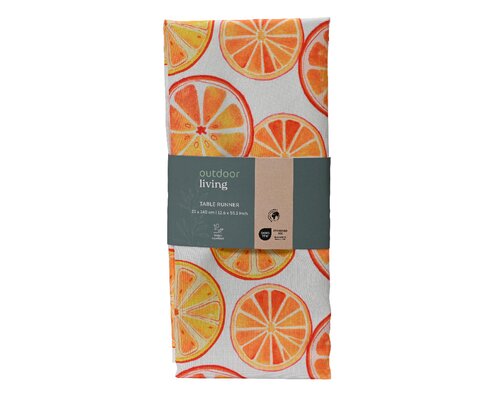 Tafelloper plastic L 32 B 140cm oranje - afbeelding 1
