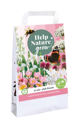 Tas 50 Pink Friends 'Help Nature Grow', 1 stuks