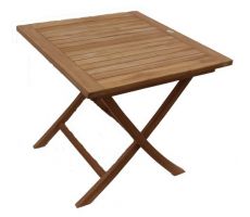 teak tafel opklapbaar 80x80 cm - afbeelding 2