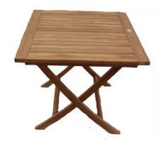 teak tafel opklapbaar 80x80 cm - afbeelding 1