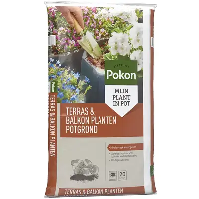 Terras en balkon potgrond, rhp, Pokon, 20 liter