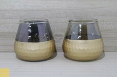 theelicht houder glas 11x11cm - afbeelding 2