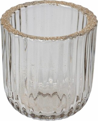 theelichthouder 78 mm glitter rand - afbeelding 1