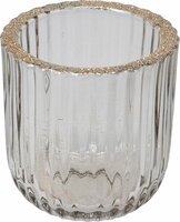theelichthouder 78 mm glitter rand - afbeelding 1