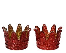Theelichthouder glas, D 7,5 cm, per stuk