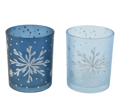 Theelichthouder glas, D 7 cm, per stuk