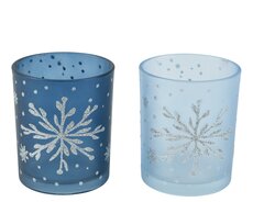 Theelichthouder glas, D 7 cm, per stuk