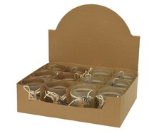 Theelichthouder glas D 8 H 9cm, per stuk - afbeelding 2