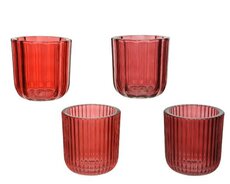 Theelichthouder glas streep D 9 H 9.4cm - afbeelding 4