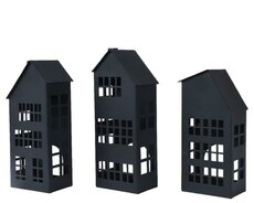 Theelichthouder ijzer, L 10,5 cm, zwart, per stuk - afbeelding 3