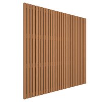 Thermovision Ayous geschaafd latten scherm, recht horizontaal/verticaal, 180 x 180 cm.